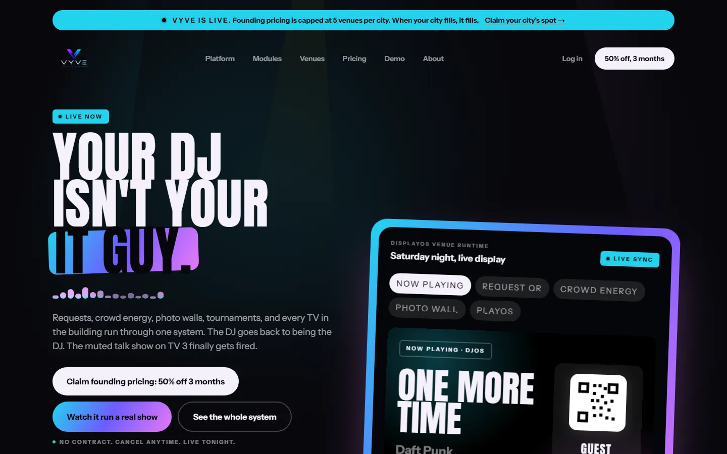 VYVE website on a desktop